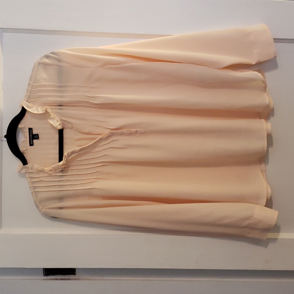 J. Crew Mercantile Blush Blouse